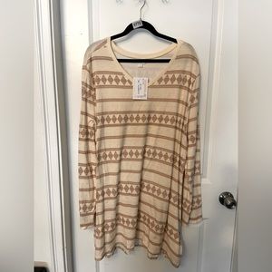LuLaRoe 3xl Elizabeth sweater tan Aztec